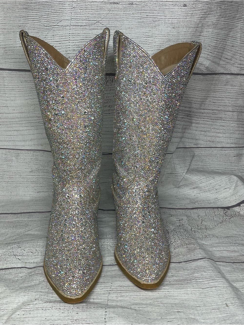 Madden Girl Women’s 8 Redford Rhinestone Western Boots - Picture 2 of 8